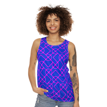 SIGNATURE DINK PATTERN WOMEN'S TANK ROYAL HOT FUSCHIA