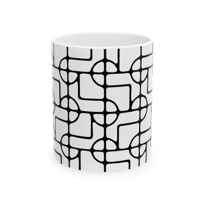 SIGNATURE DINK PATTERN CERAMIC MUG BLACK