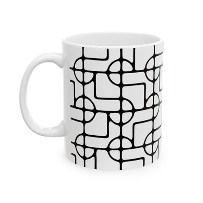 SIGNATURE DINK PATTERN CERAMIC MUG BLACK