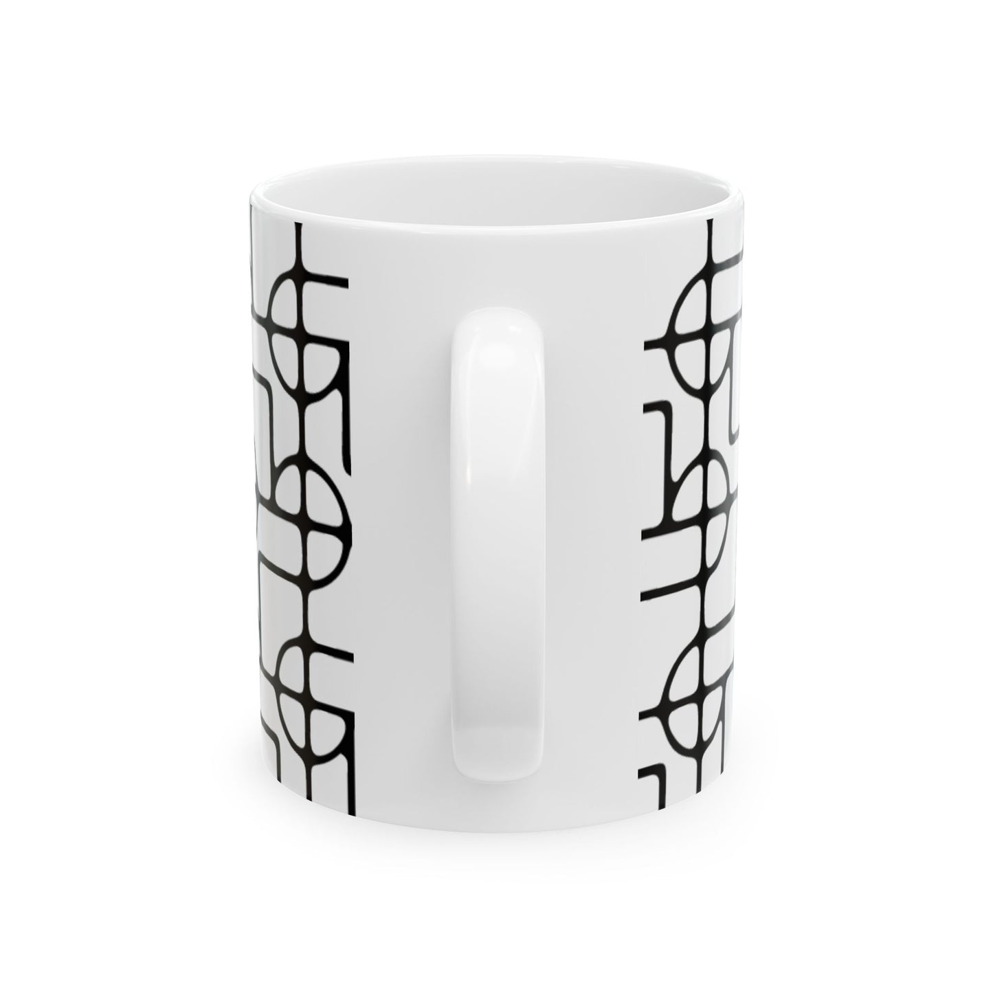 SIGNATURE DINK PATTERN CERAMIC MUG BLACK