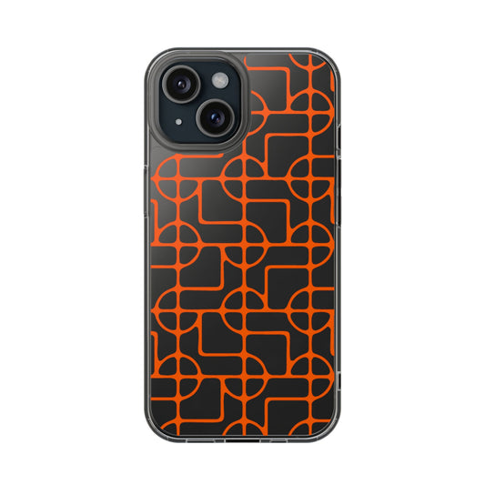 SIGNATURE DINK PATTERN PHONE CASE NEON ORANGE