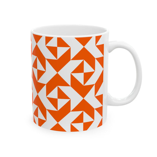 PADINKO PATTERN CERAMIC MUG ORANGE