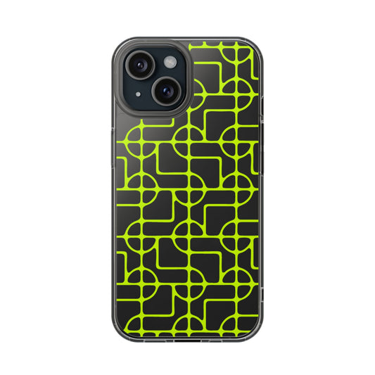 SIGNATURE DINK PATTERN PHONE CASE BRIGHT NEON YELLOW GREEN 1