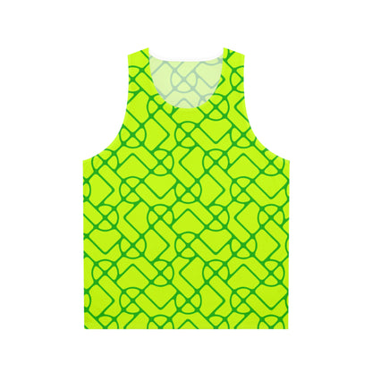 SIGNATURE DINK PATTERN WOMEN'S TANK NEON YELLOW GREEN