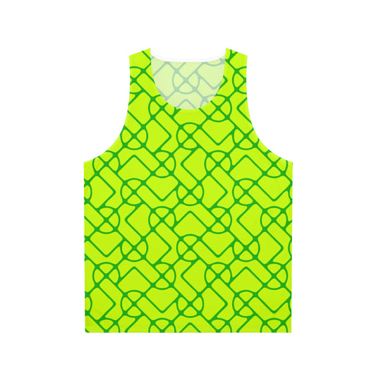 SIGNATURE DINK PATTERN WOMEN'S TANK NEON YELLOW GREEN