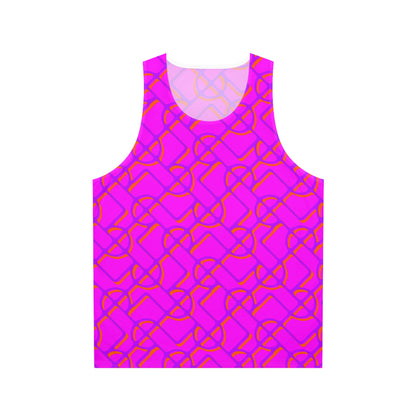 SIGNATURE DINK PATTERN WOMEN'S TANK FUSCHIA NEON DOUBLE VISION