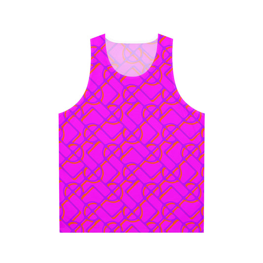 SIGNATURE DINK PATTERN WOMEN'S TANK FUSCHIA NEON DOUBLE VISION