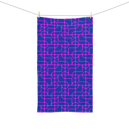 Hand Towel Royal and HOT FUSCHIA